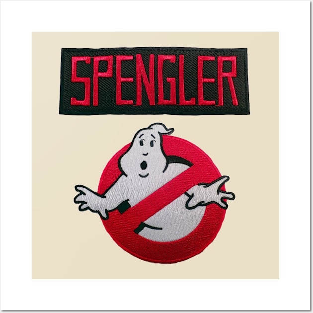 Egon Spengler Ghostbuster - with Proton Pack on backside Wall Art by MonkeyKing